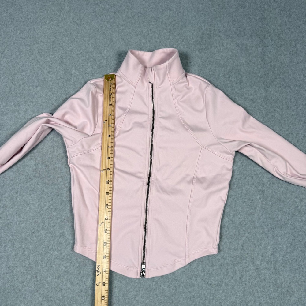 Gilly Hicks Recharge Pink Full Zip Active Jacket Mock Neck Thumbholes XS - Picture 5 of 8